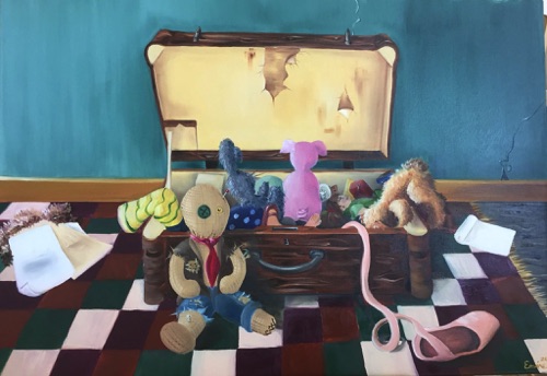 Emine Bostanci, Dolls and Antiques
70x100cm, oil on canvas, 2020